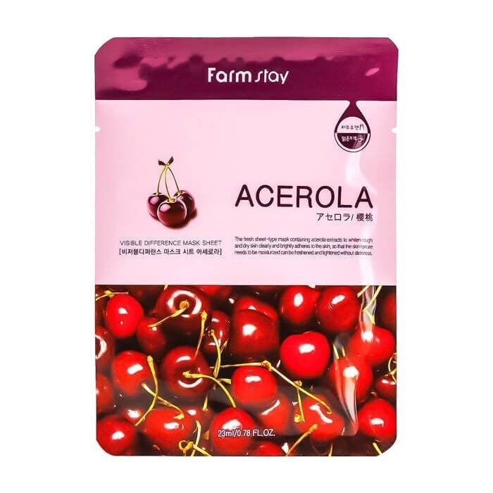 МАСКА ТКАНЕВАЯ ДЛЯ ЛИЦА АЦЕРОЛА VISIBLE DIFFERENCE MASK SHEET ACEROLA, 23мл 1FS1942 - фото 1169