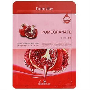 МАСКА ТКАНЕВАЯ ДЛЯ ЛИЦА С ЭКСТРАКТОМ ГРАНАТА VISIBLE DIFFERENCE POMEGRANATE MASK PACK, 23мл 1FS2024