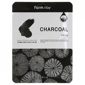 МАСКА ТКАНЕВАЯ ДЛЯ ЛИЦА С УГЛЕМ VISIBLE DIFFERENCE MASK SHEET CHARCOAL, 23мл 1FS2031